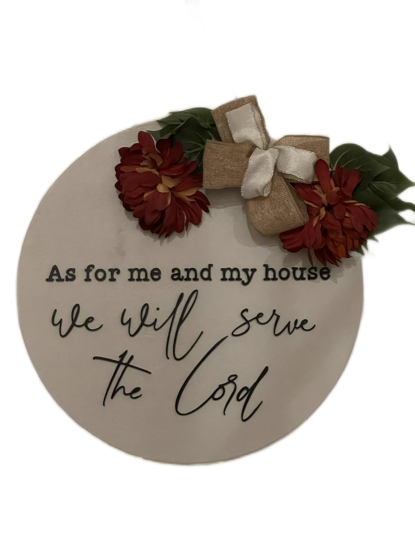 Home Decore Door Hanger - Round Wooden Sign