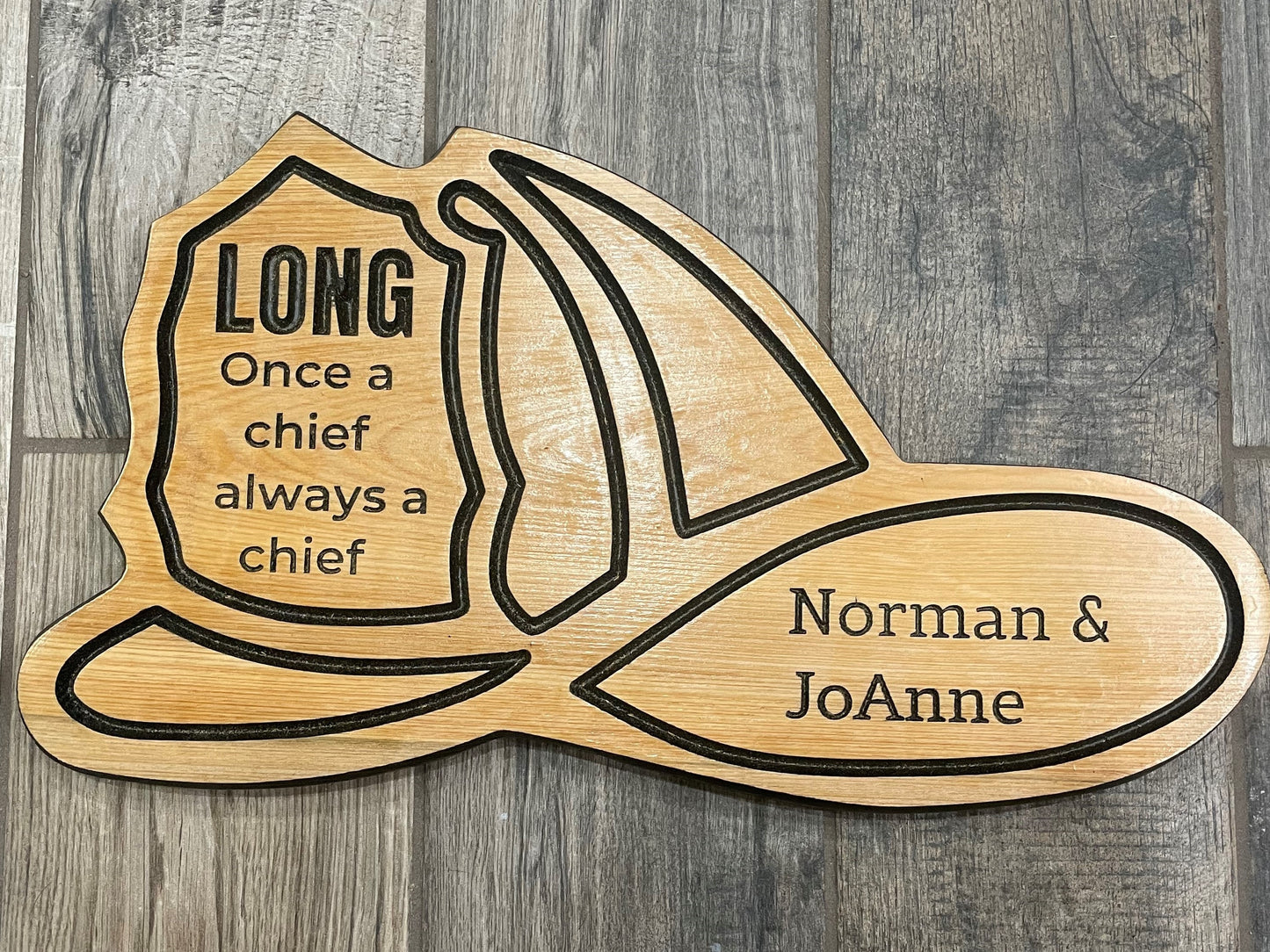 Wood Fire Helmet Sign