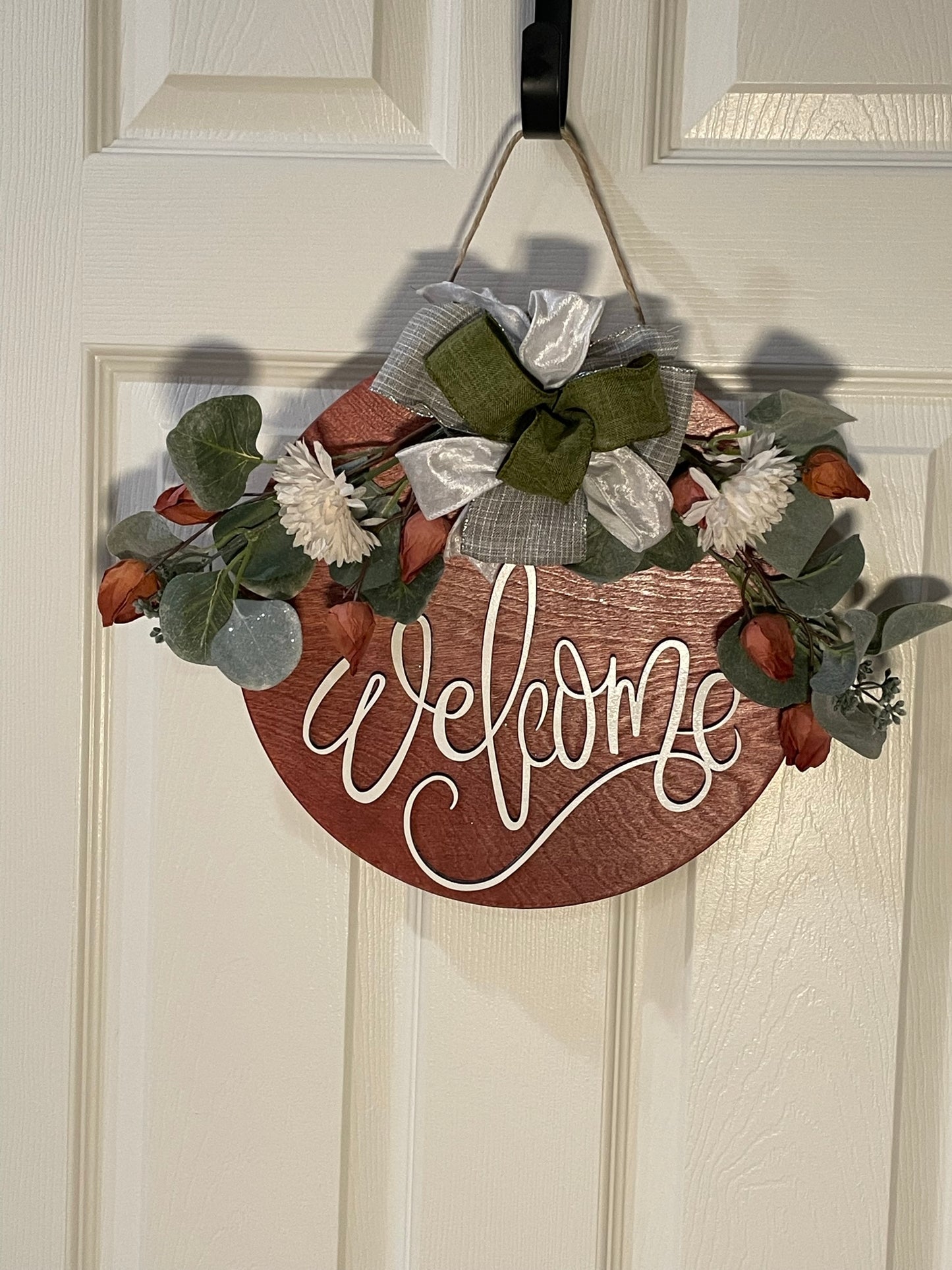 Home Decore Door Hanger - Round Wooden Sign