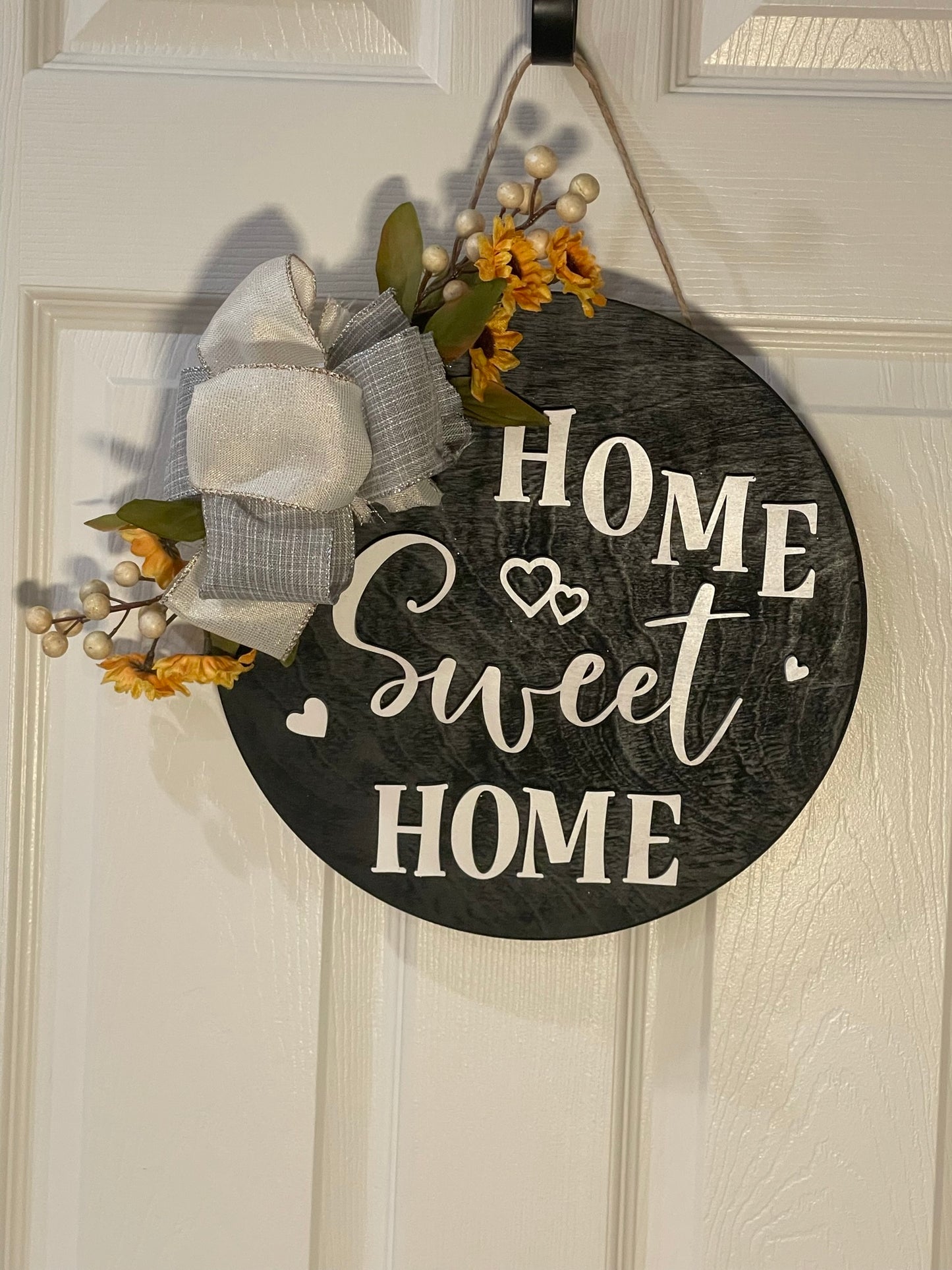 Home Decore Door Hanger - Round Wooden Sign