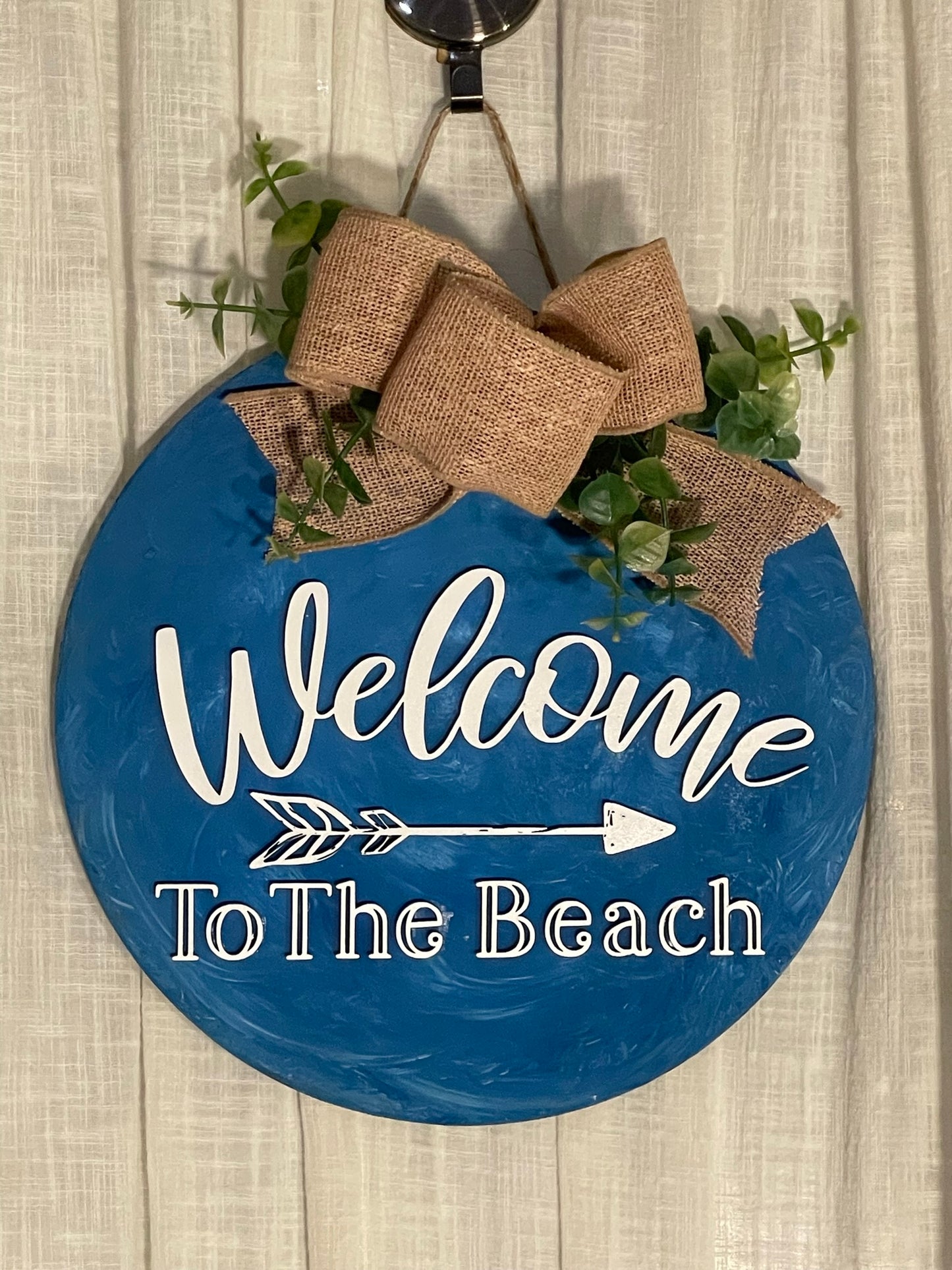 Home Decore Door Hanger - Round Wooden Sign