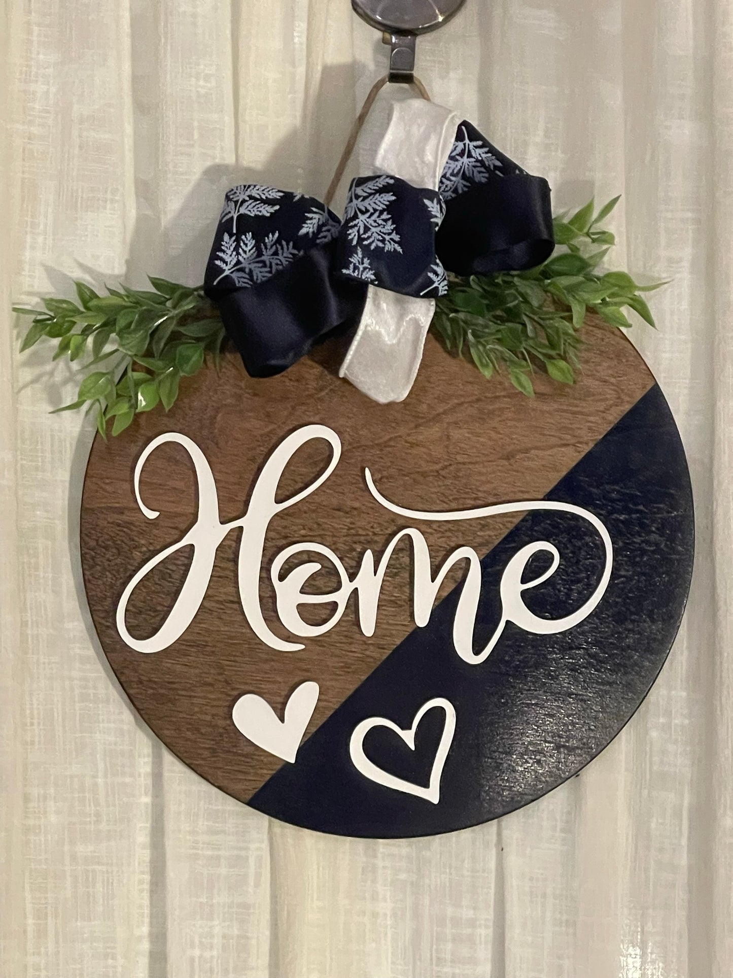 Home Decore Door Hanger - Round Wooden Sign