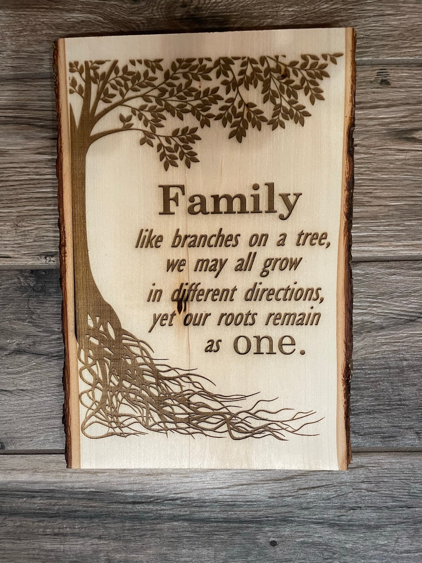 Wooden Sign - Live Edge Tree